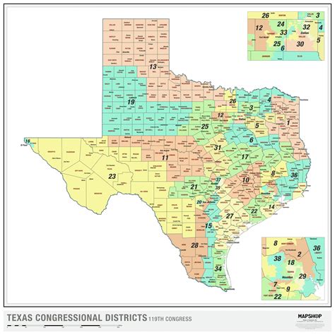Map Of Texas Congressional Districts